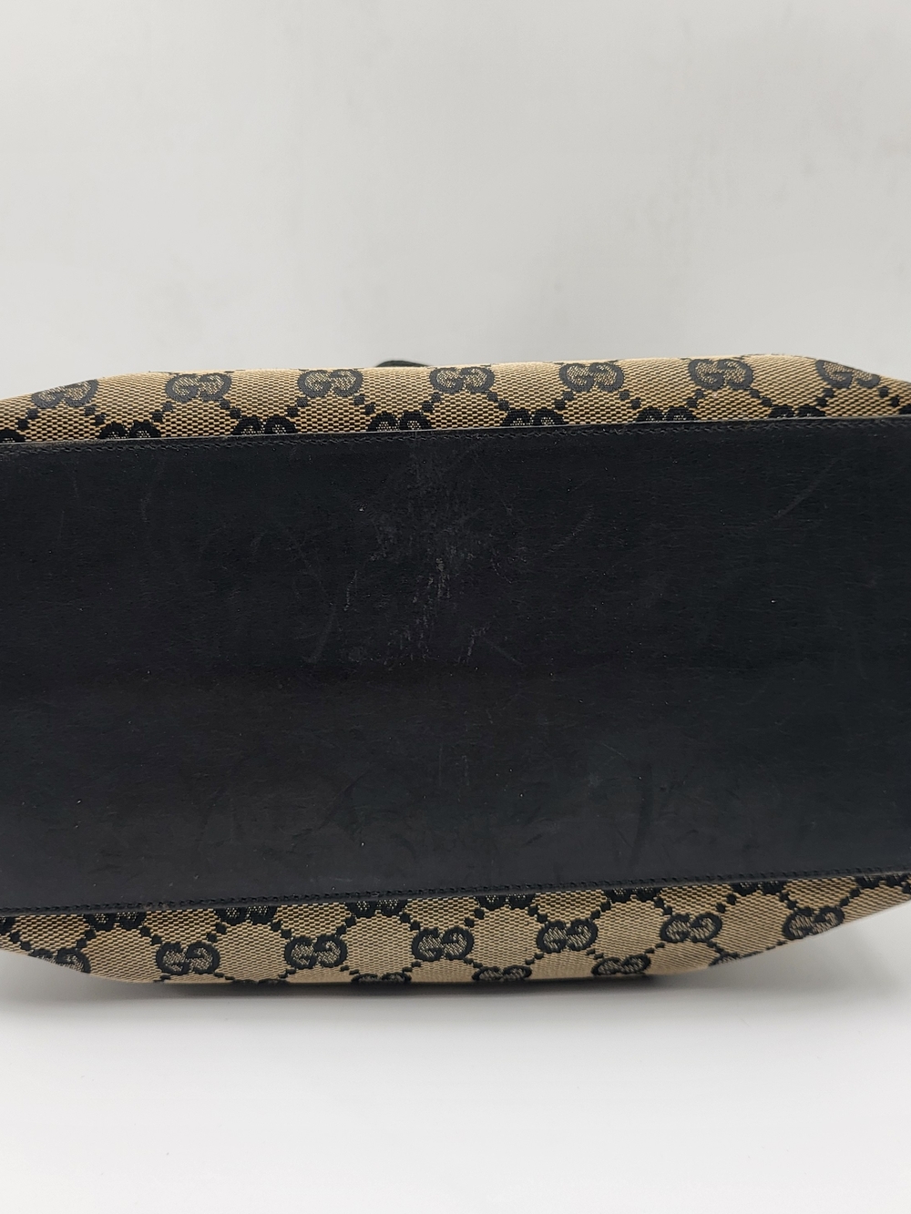 Gucci Tote Medium Bag GG Canvas & Black Leather...Authentic.... - Picture 5 of 16